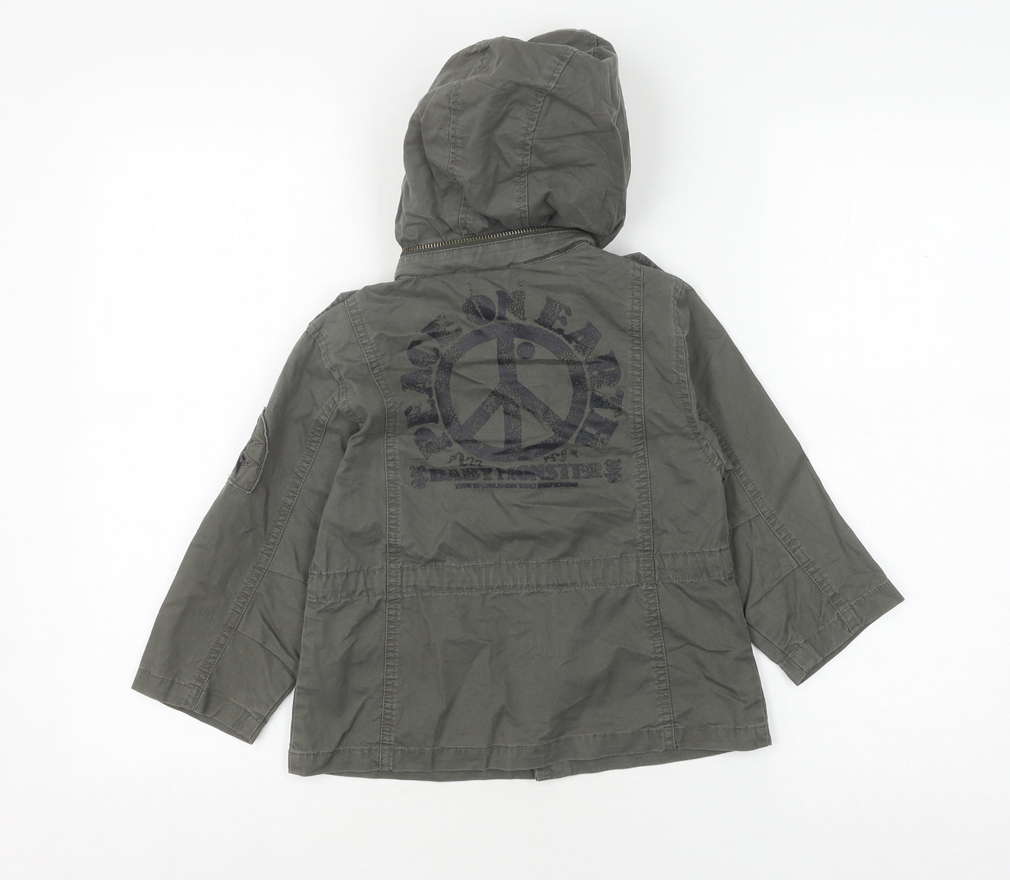 Baby Monster Boys Green Military Jacket 2-3 Years