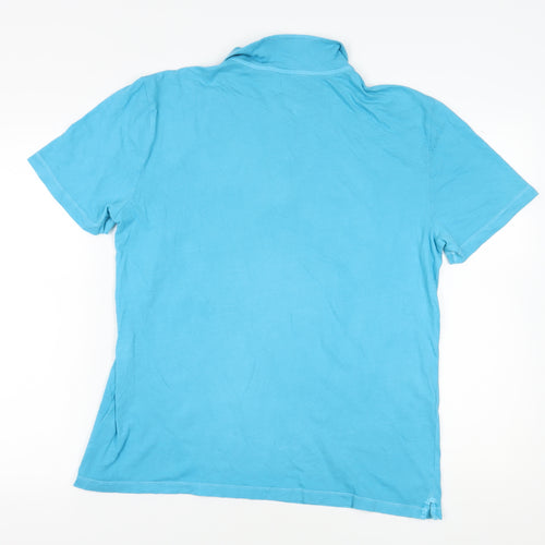 Gap Men's Blue Polo Shirt L Regular Short Sleeve
