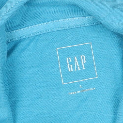 Gap Men's Blue Polo Shirt L Regular Short Sleeve