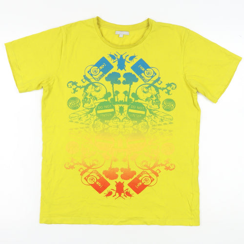 Red Herring Yellow Graphic T-Shirt Unisex Kids L