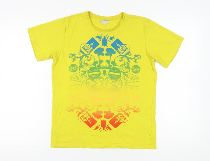 Red Herring Yellow Graphic T-Shirt Unisex Kids L
