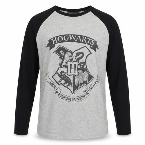 Harry Potter Unisex Hogwarts T-Shirt M Grey/Black Jersey