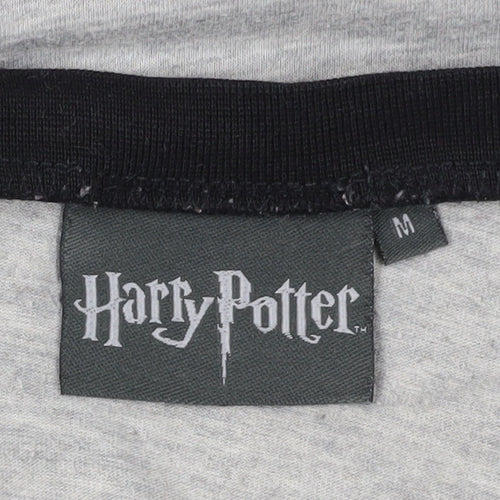 Harry Potter Unisex Hogwarts T-Shirt M Grey/Black Jersey