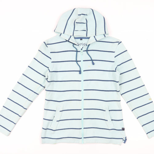 Jack Murphy Women's Blue Striped Full Zip Hoodie Size 10