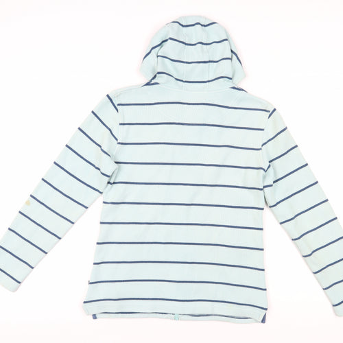Jack Murphy Women's Blue Striped Full Zip Hoodie Size 10