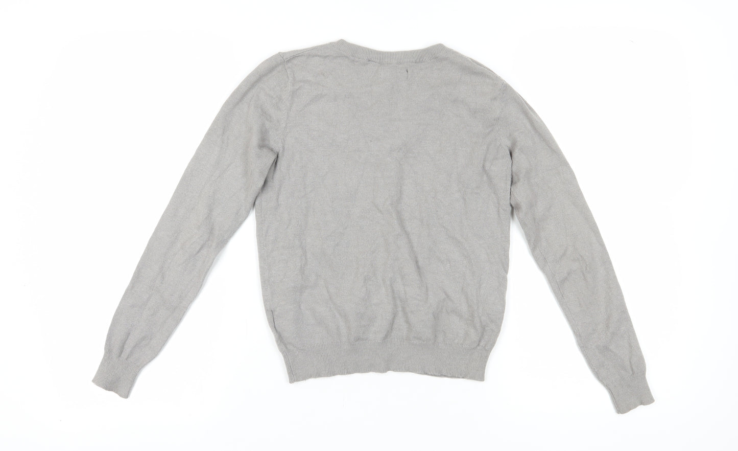Brave Soul Women's Grey Cardigan, S, Round Neck, Knit