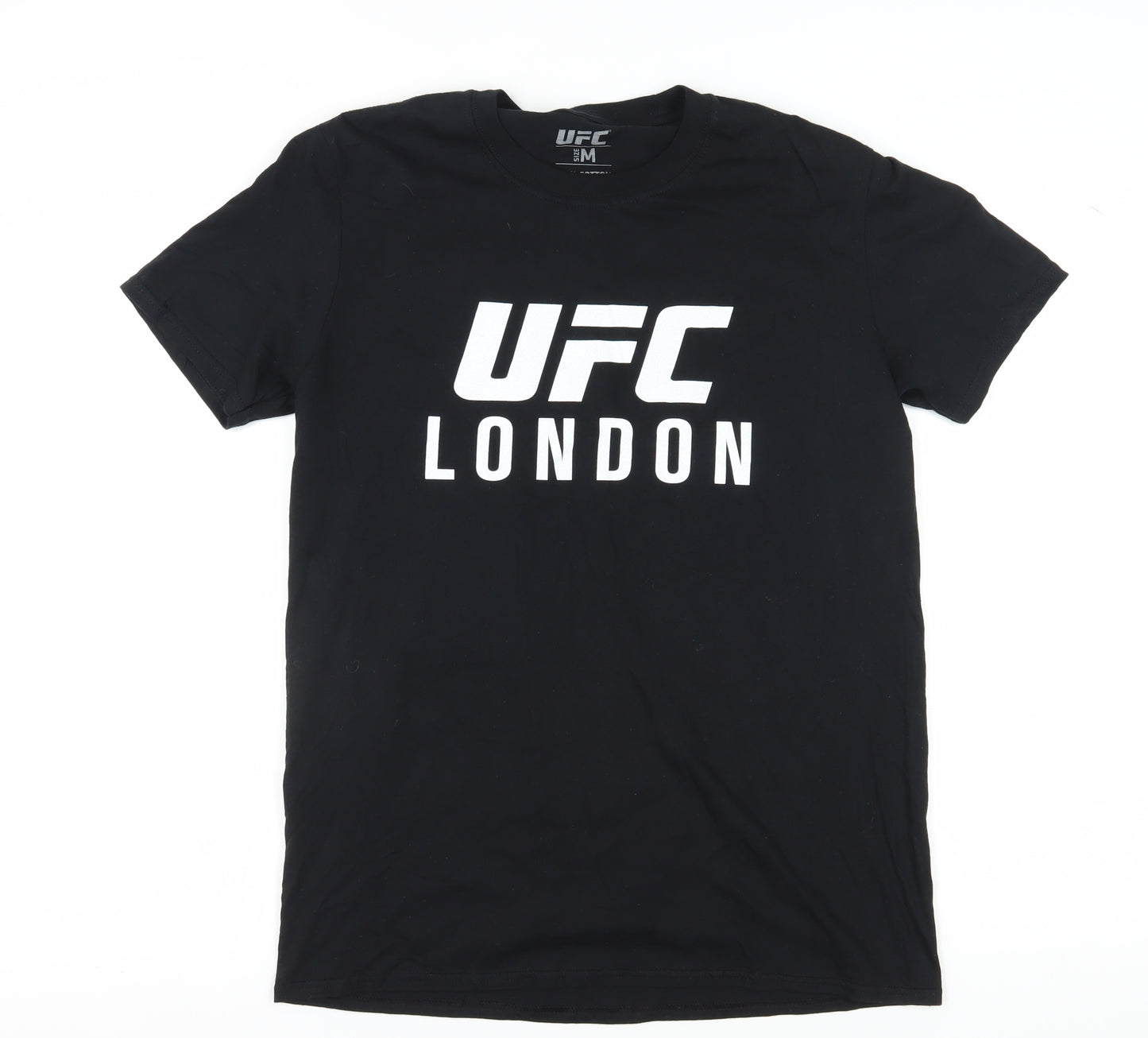UFC Men's Black M London T-Shirt, Regular Fit, Cotton