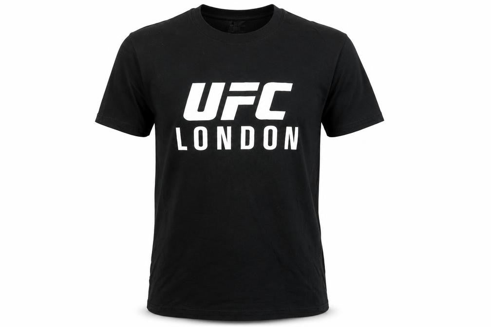 UFC Men's Black M London T-Shirt, Regular Fit, Cotton