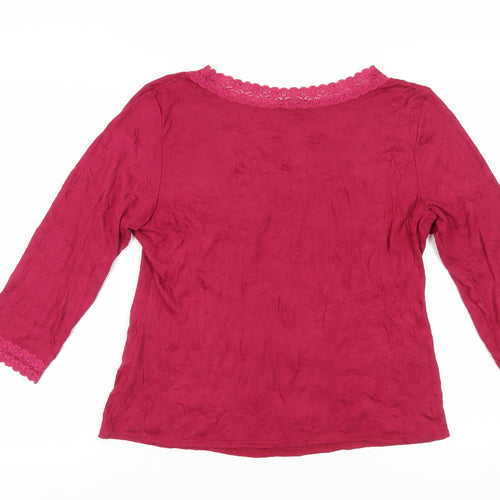 Phase Eight Women's Red 3/4 Sleeve Blouse Size 18