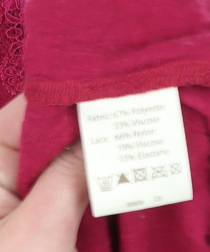 Phase Eight Women's Red 3/4 Sleeve Blouse Size 18