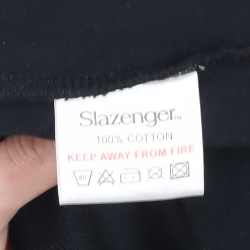 Slazenger Women's Black V-Neck T-Shirt, Size 18