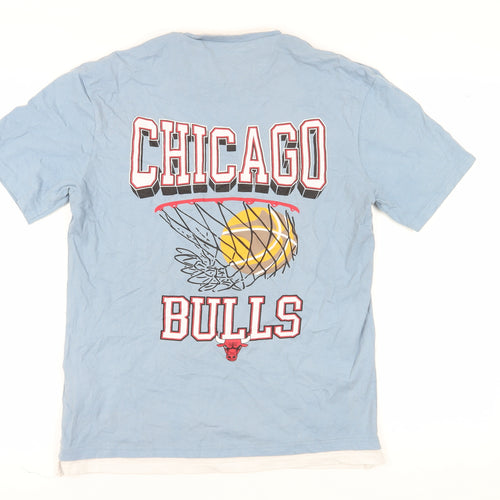 FSBN Men's Blue Chicago Bulls Graphic T-Shirt S