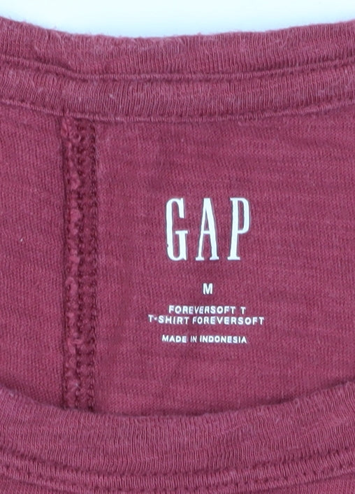 Gap Womens Red T-Shirt Size M Short Sleeve Casual