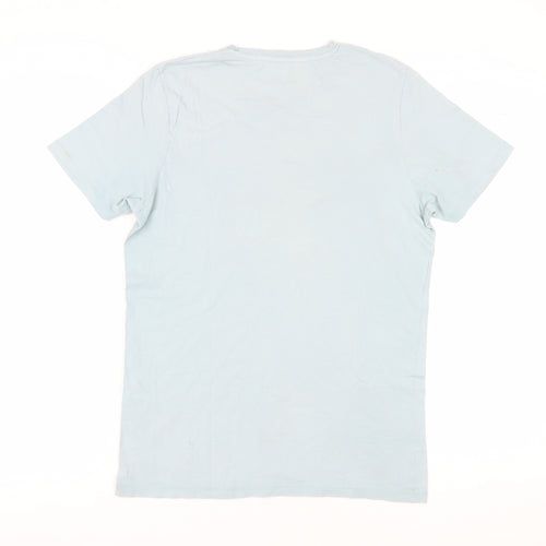 Jack & Jones Men's Blue Graphic T-Shirt Size L