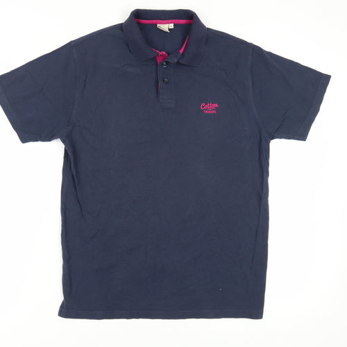 Cotton Traders Men's Blue Polo Shirt M Logo