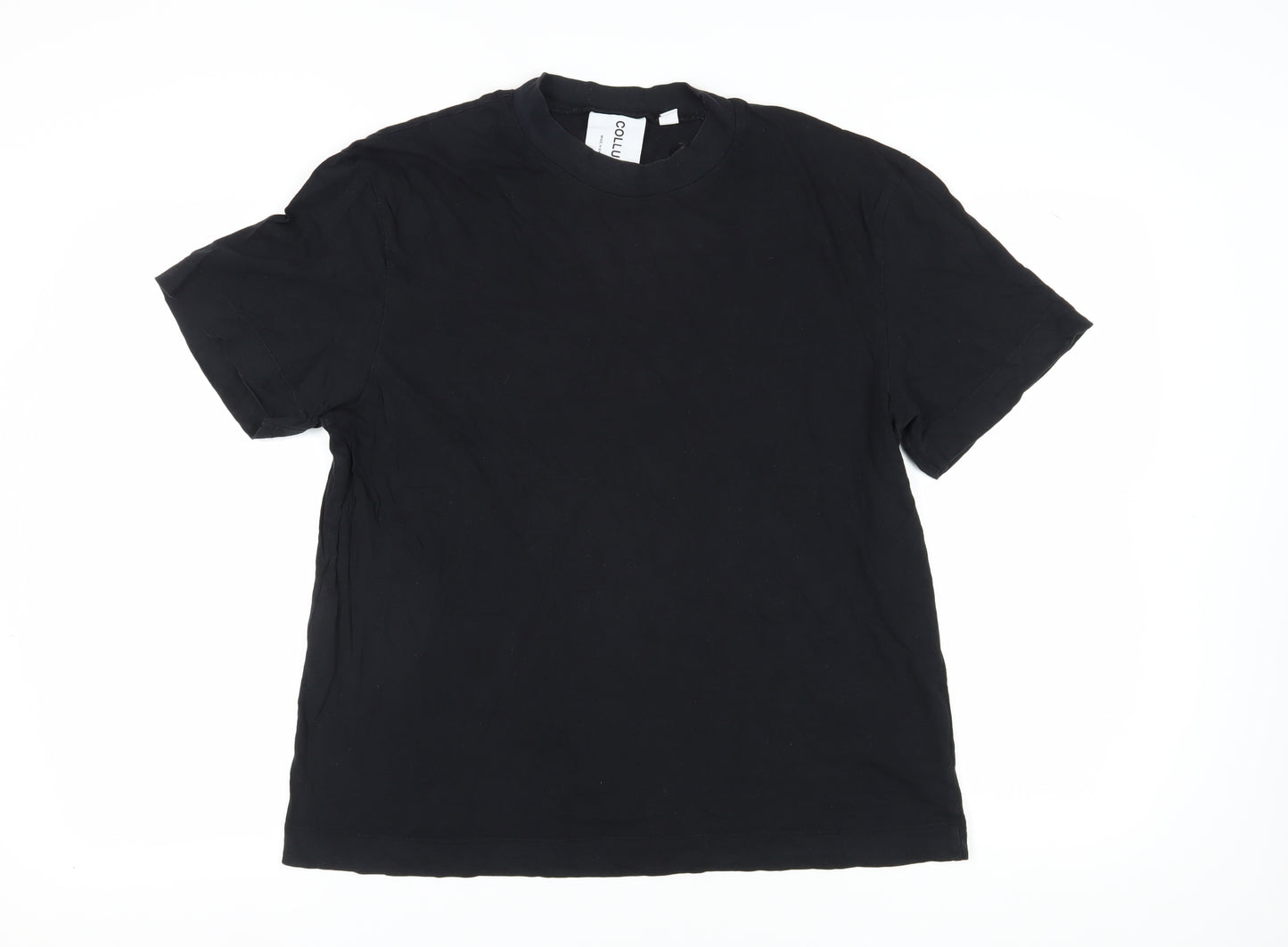 Collusion Men's Black Crew Neck T-Shirt - Size L