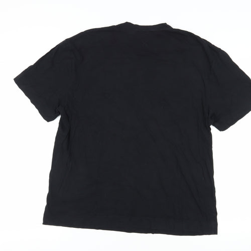 Collusion Men's Black Crew Neck T-Shirt - Size L