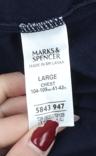 Marks and Spencer Black Crew Neck Men's T-Shirt L