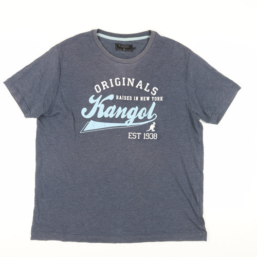 Kangol Men's Blue Graphic Print XL T-Shirt