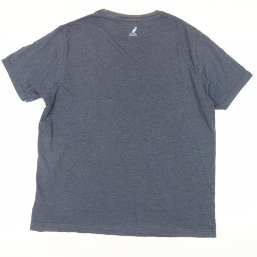 Kangol Men's Blue Graphic Print XL T-Shirt