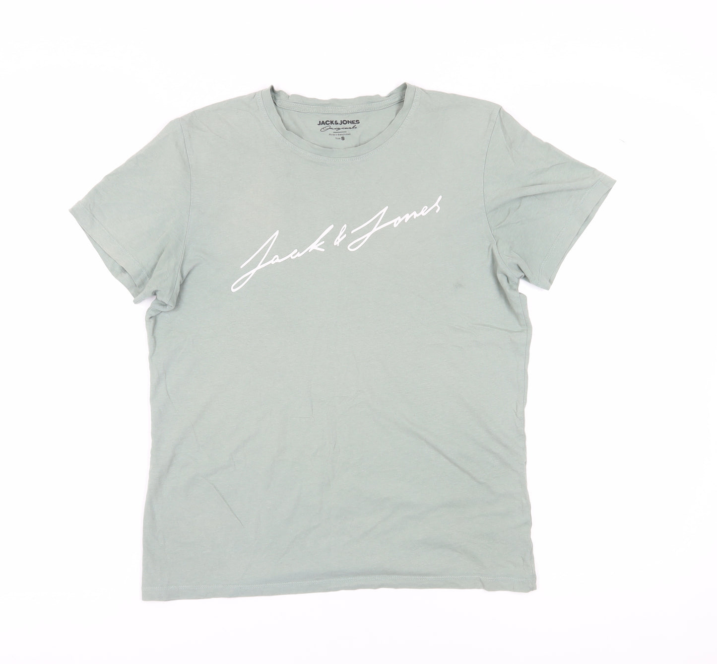 Jack & Jones Men's Green S Logo Crew Neck T-Shirt