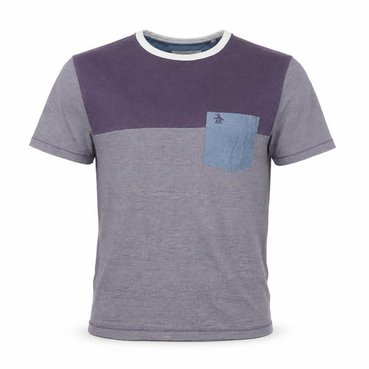 Front view of Original Penguin Men's Multicoloured Colourblock T-Shirt M