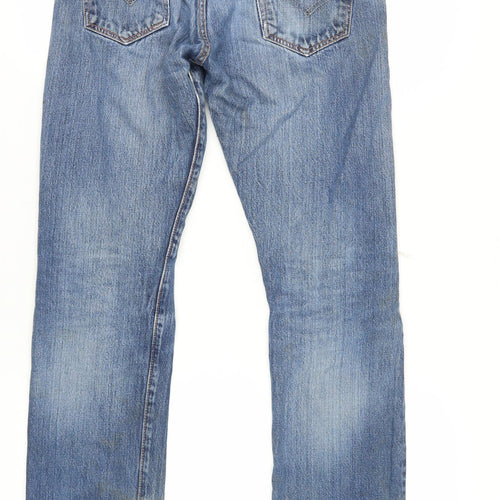 Levi's Men's Blue Distressed 501 Straight Jeans Size 30