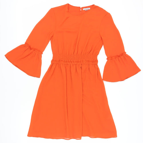 H&M Women's Orange A-Line Dress Size 6