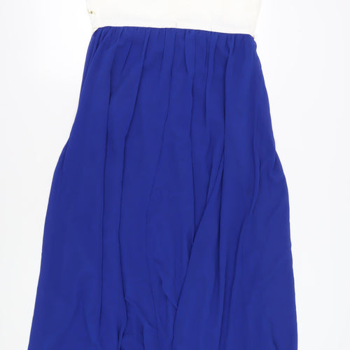 Chi Chi London Women's Blue Sleeveless A-Line Dress