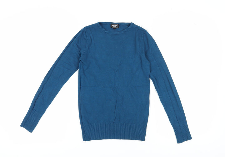 BlancoTricot Women's Blue Pullover Jumper, Size 8