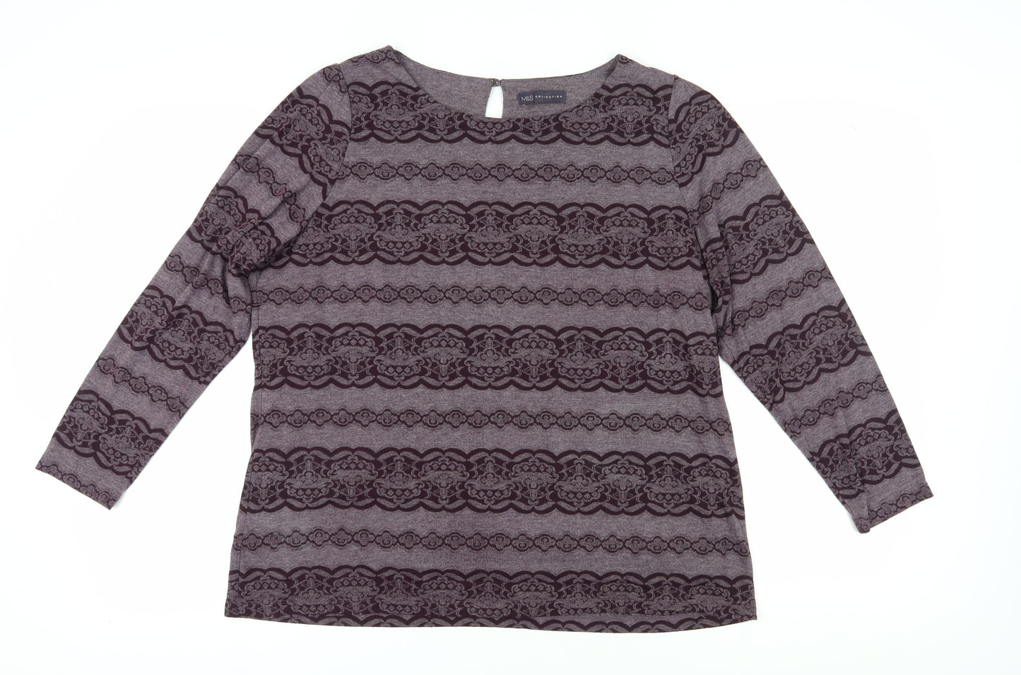 Marks and Spencer Women's Multicolour Jersey Top, Size 24