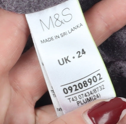 Marks and Spencer Women's Multicolour Jersey Top, Size 24