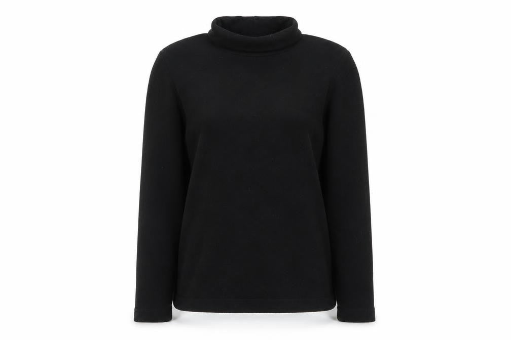 Front view of Uniqlo Women's Black Lightweight Pullover Sweatshirt, L