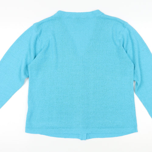 Akal Collection Women's Blue V-Neck Cardigan M