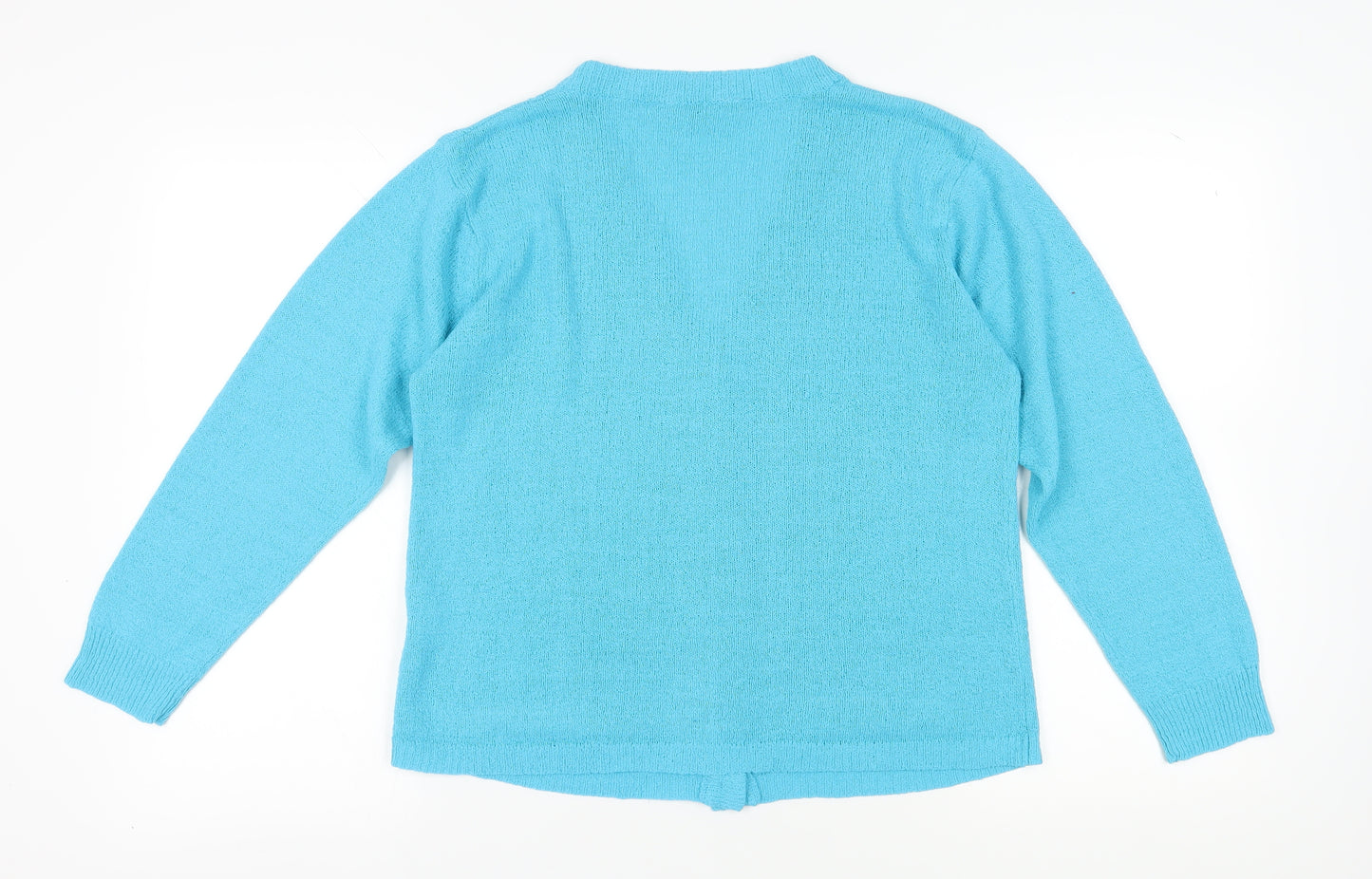 Akal Collection Women's Blue V-Neck Cardigan M