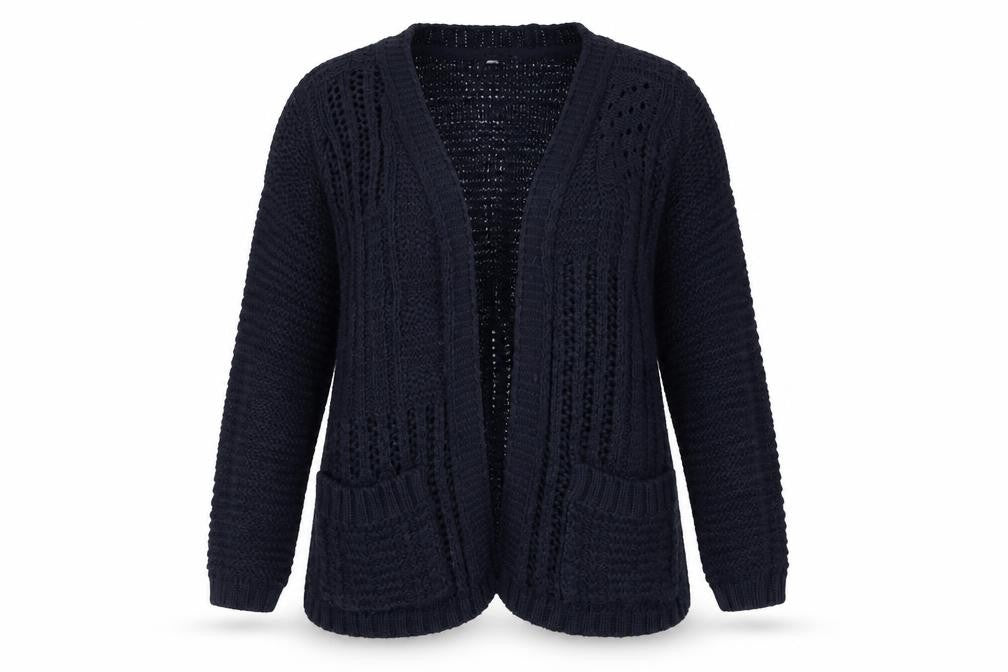 Front view of Marks & Spencer Women’s Blue Cardigan UK 14