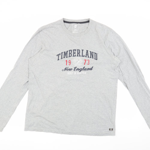 Timberland Men's Grey Long Sleeve T-Shirt XL