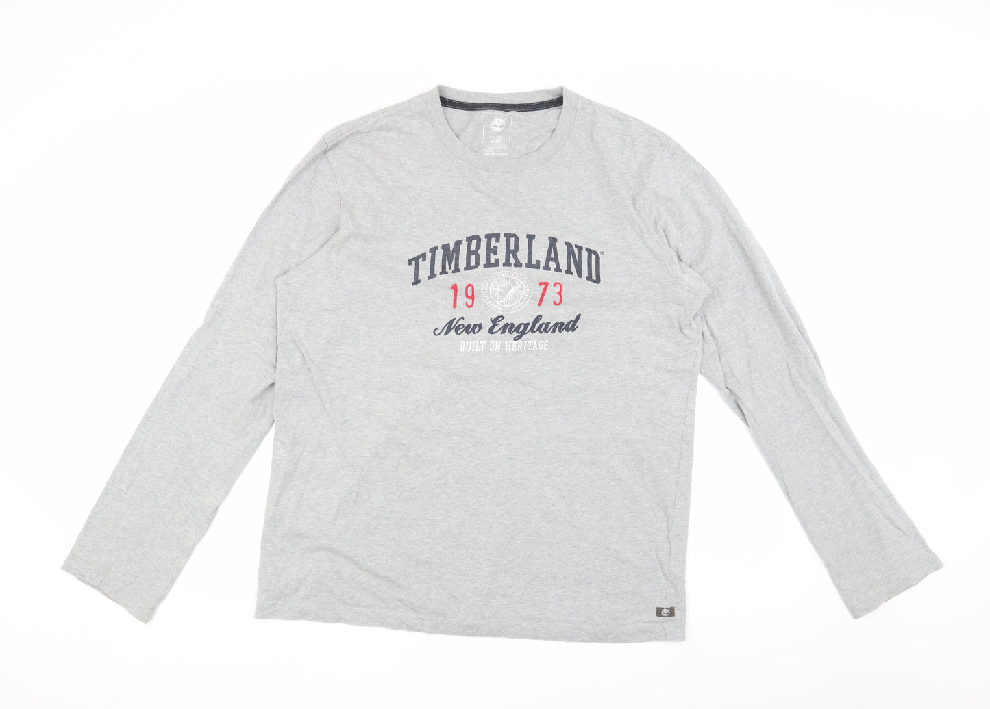 Timberland Men's Grey Long Sleeve T-Shirt XL