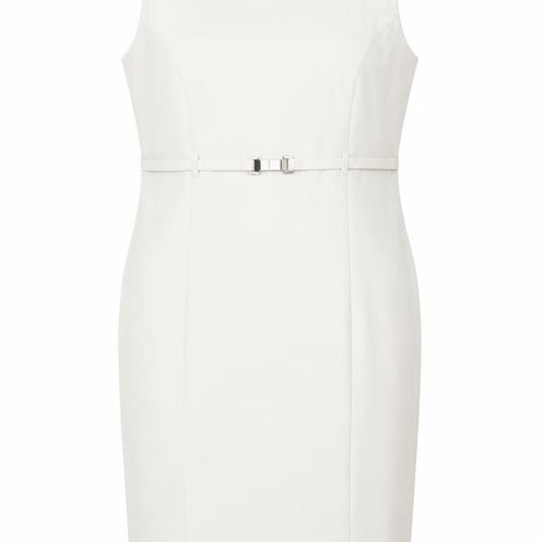 Kaliko Women's Beige Sheath Dress Size 16, Belted Style