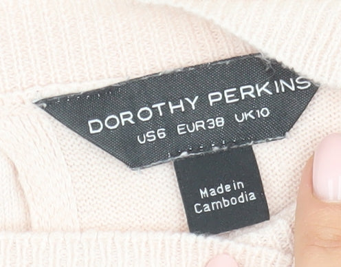 Dorothy Perkins Women's Pink Pullover Jumper Size 10