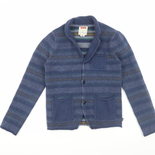 Levi's Women's Blue Striped Wool Cardigan M