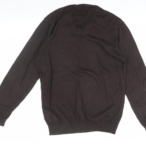 Wolsey Men's Brown V-Neck Pullover Jumper Size S