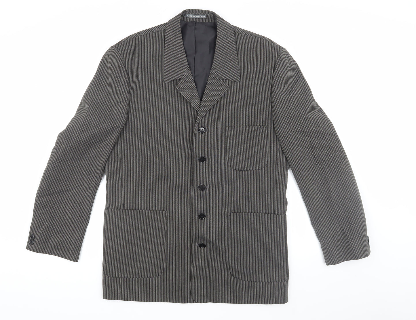 Emporium Men's Grey Regular Fit Blazer, 38R