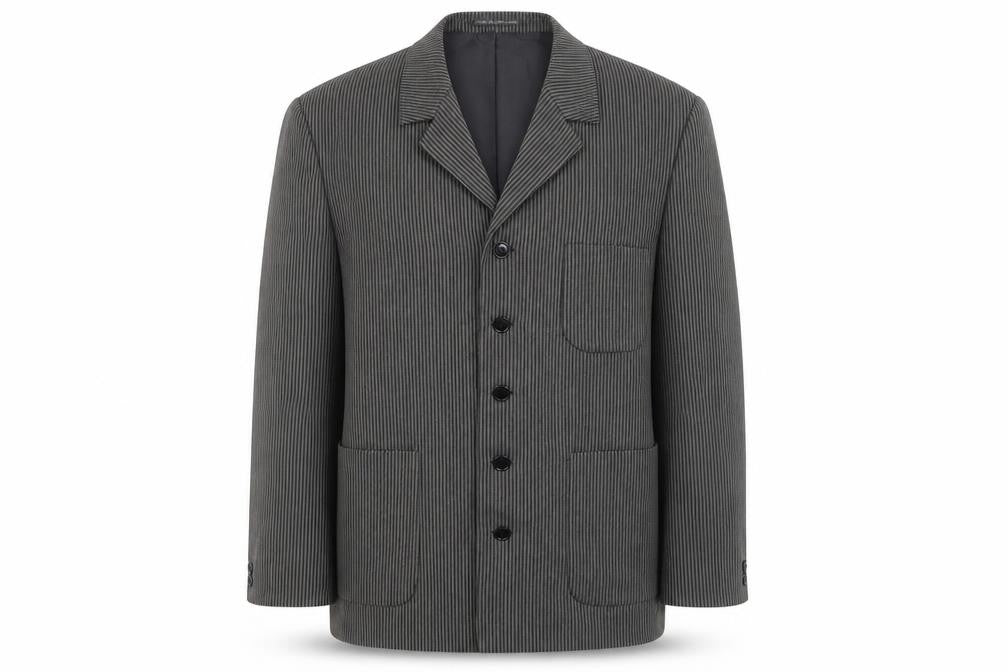 Front view of Emporium Men's Grey Regular Fit Blazer, 38R