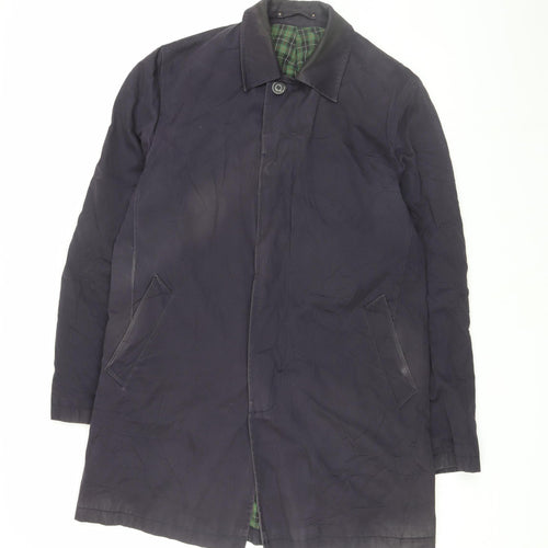 Private White V.C. Men's Navy Cotton Trench Coat, Size M