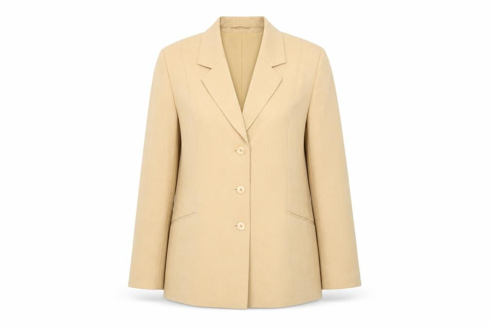 Front view of Eastex Women's Beige Suit Jacket UK 14