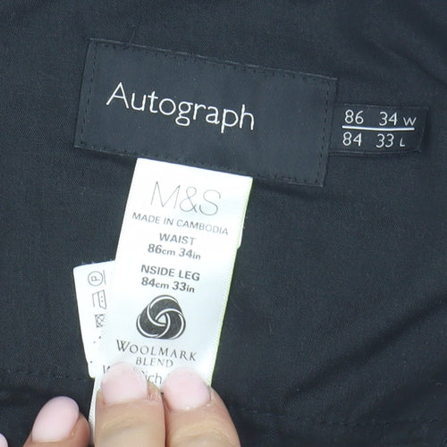 Marks and Spencer Men's Black Dress Pants Size 34