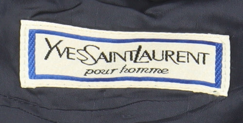 Yves Saint Laurent Men's Black Striped Suit Jacket 58R