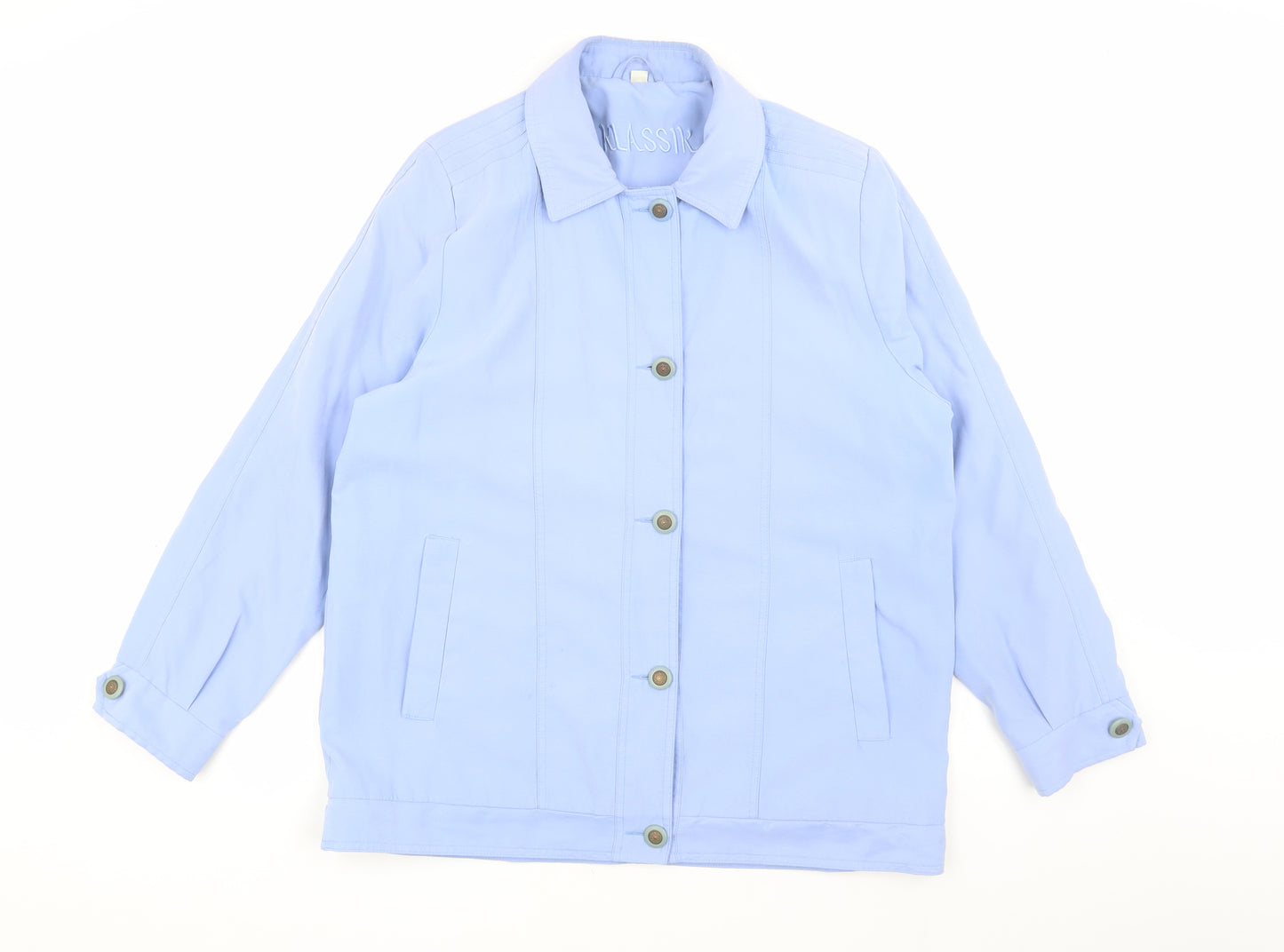 Klassik Women's Blue Cotton Jacket Size 14 - Casual Classic