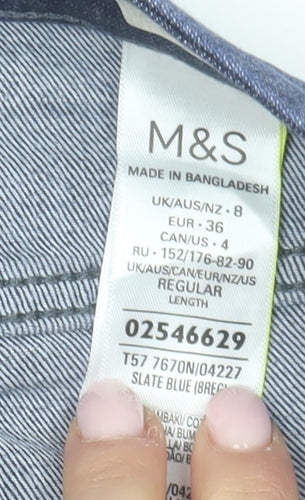 Marks and Spencer Women's Blue Straight Jeans Size 8
